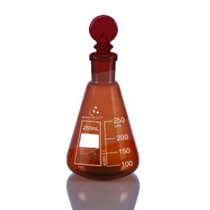 Flask Erlenmeyer Amber with Socket
